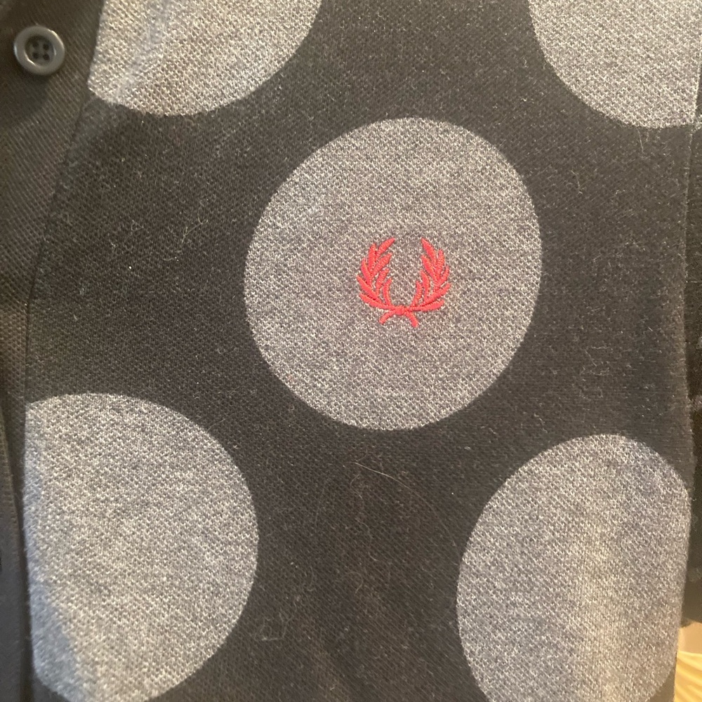 Fred Perry Black and Gray Polka Dot mini dress - Picture 3 of 4